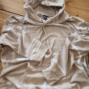 NWT Mono B Beige & White Tie-Dye Sweatshirt Hoodie - 2X/3X